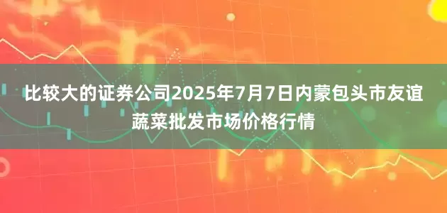 比较大的证券公司2025年7月7日内蒙包头市友谊蔬菜批发市场价格行情